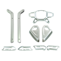 PLOMOR pearl nickel interior trim kit overview for Land Rover Defender 90/110/130