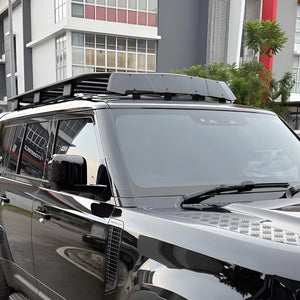 Side angle installed roof air deflector for Land Rover Defender