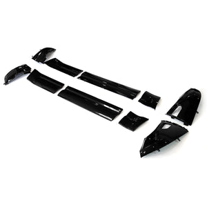 Gloss black PLOMOR Side Moulding Panel for Land Rover Defender