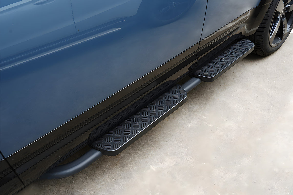 Vintage-Inspired Design - Land Rover Defender 90/110 L663 Side Steps – Heavy-Duty Steel Retro Style Running Boards