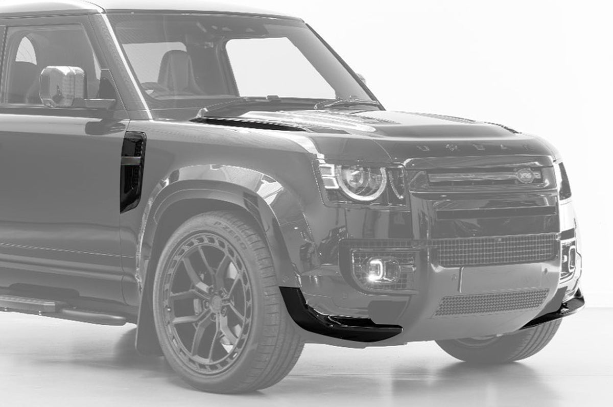 Made from high-quality ABS material - PLOMOR Side Vent Cover – Carbon Fibre / Gloss Black for Defender 90, 110, 130