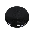 PLOMOR Defender 90 110 star spare wheel cover black ABS front view