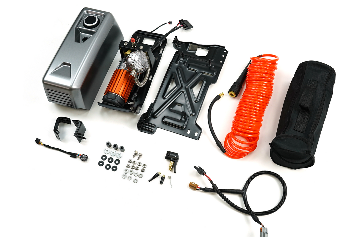 One-Button Operation - PLOMOR Tire Inflator Kit for Land Rover Defender 90/110/130 – Compact & Portable