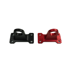 Powder coated tow rings black and red finish Defender accessory