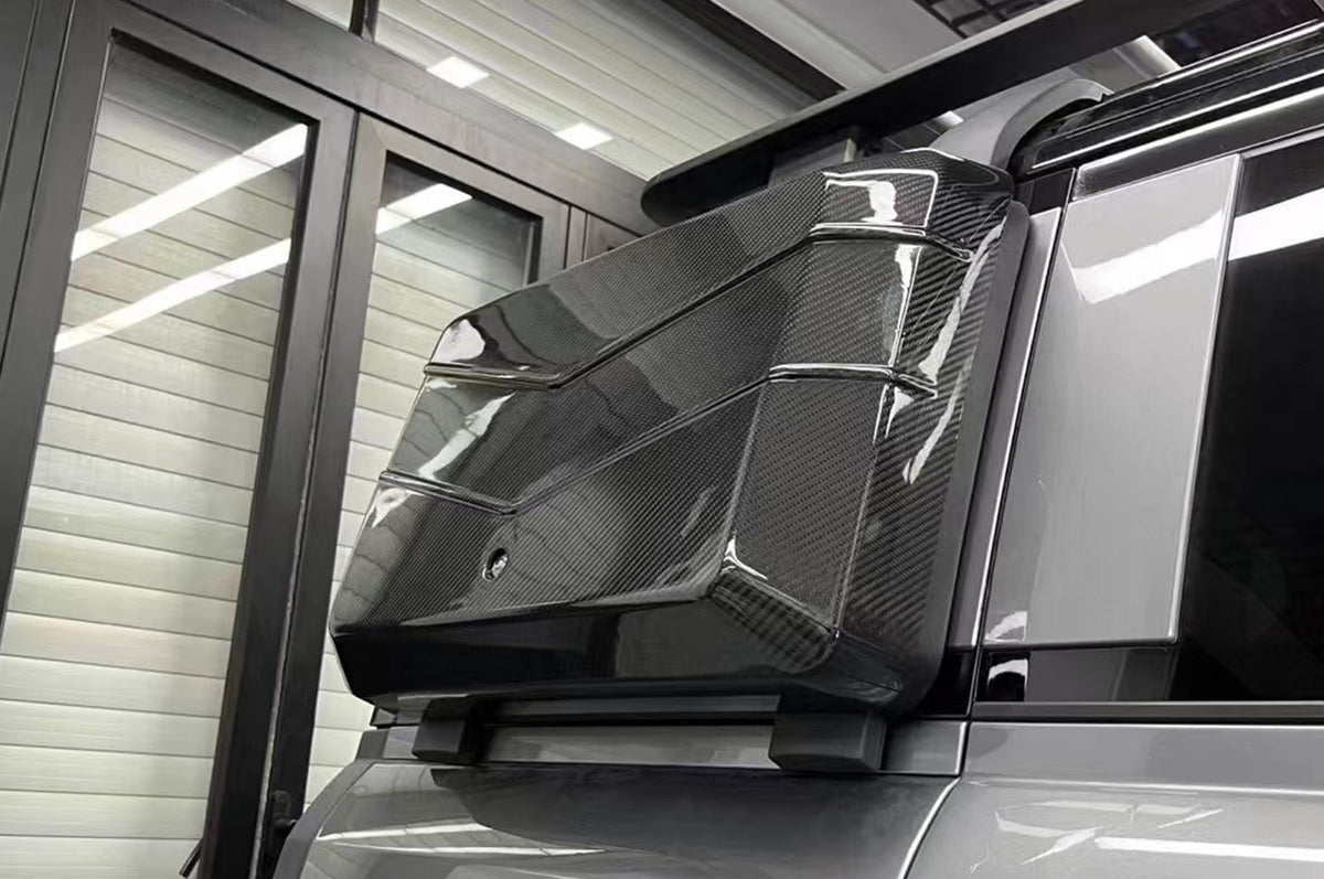 OEM-Compatible Fit - PLOMOR V-Shaped Carbon Fibre Side Backpack – Land Rover Defender 90/110/130