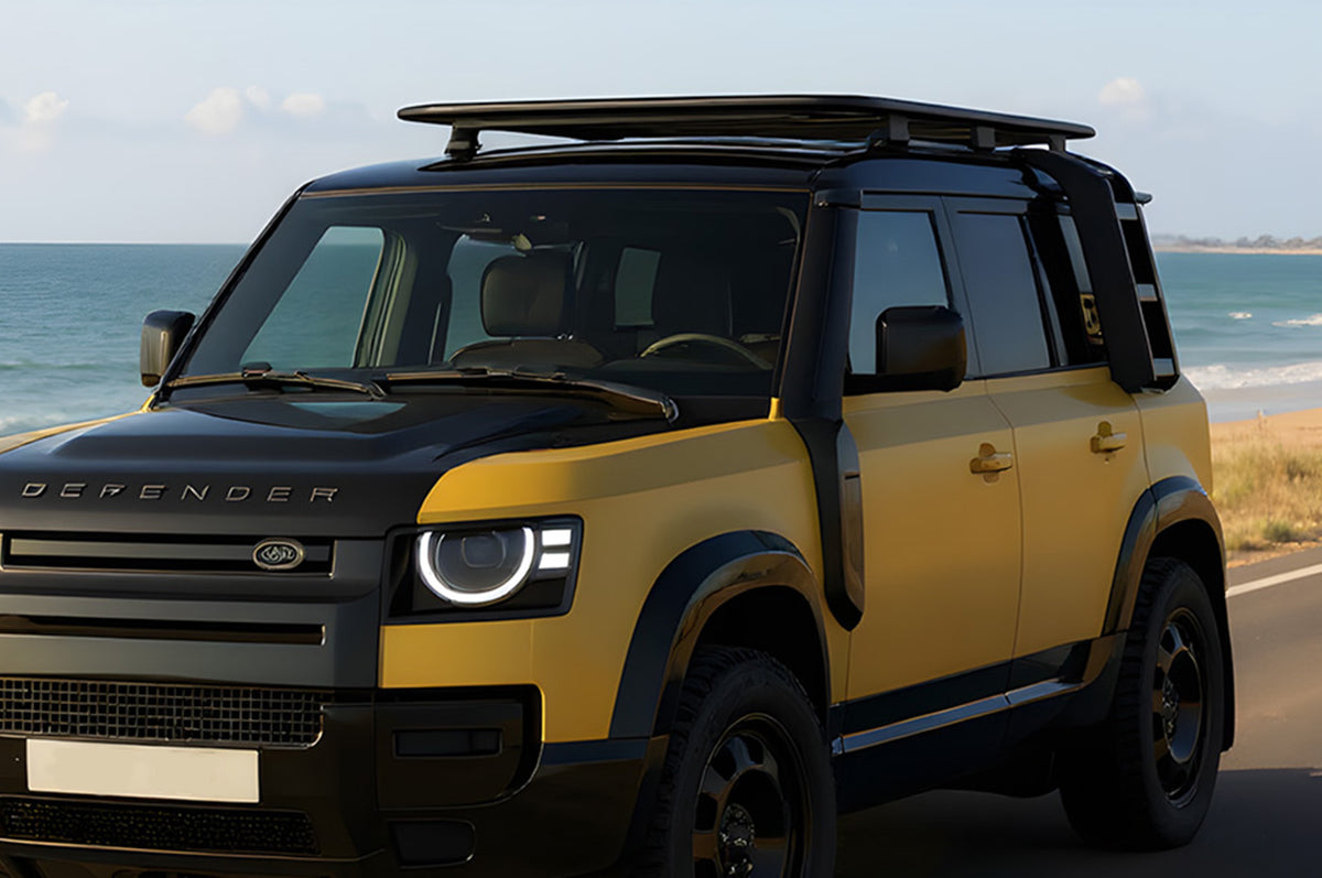 Two stylish finish options available - PLOMOR Snorkel Air Intake Kit for Land Rover Defender 90 / 110 / 130 – Off-Road Protection