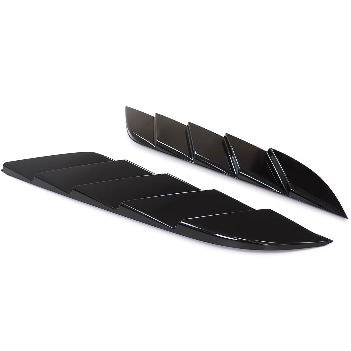 PLOMOR Dual-Fin Hood Vent Trim Matte Black for Defender 90 110 130