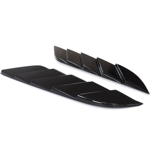PLOMOR Dual-Fin Hood Vent Trim Matte Black for Defender 90 110 130