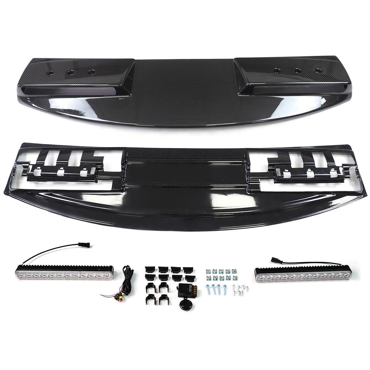 PLOMOR Dual LED Roof Light for Land Rover Defender 130 – Carbon Fiber