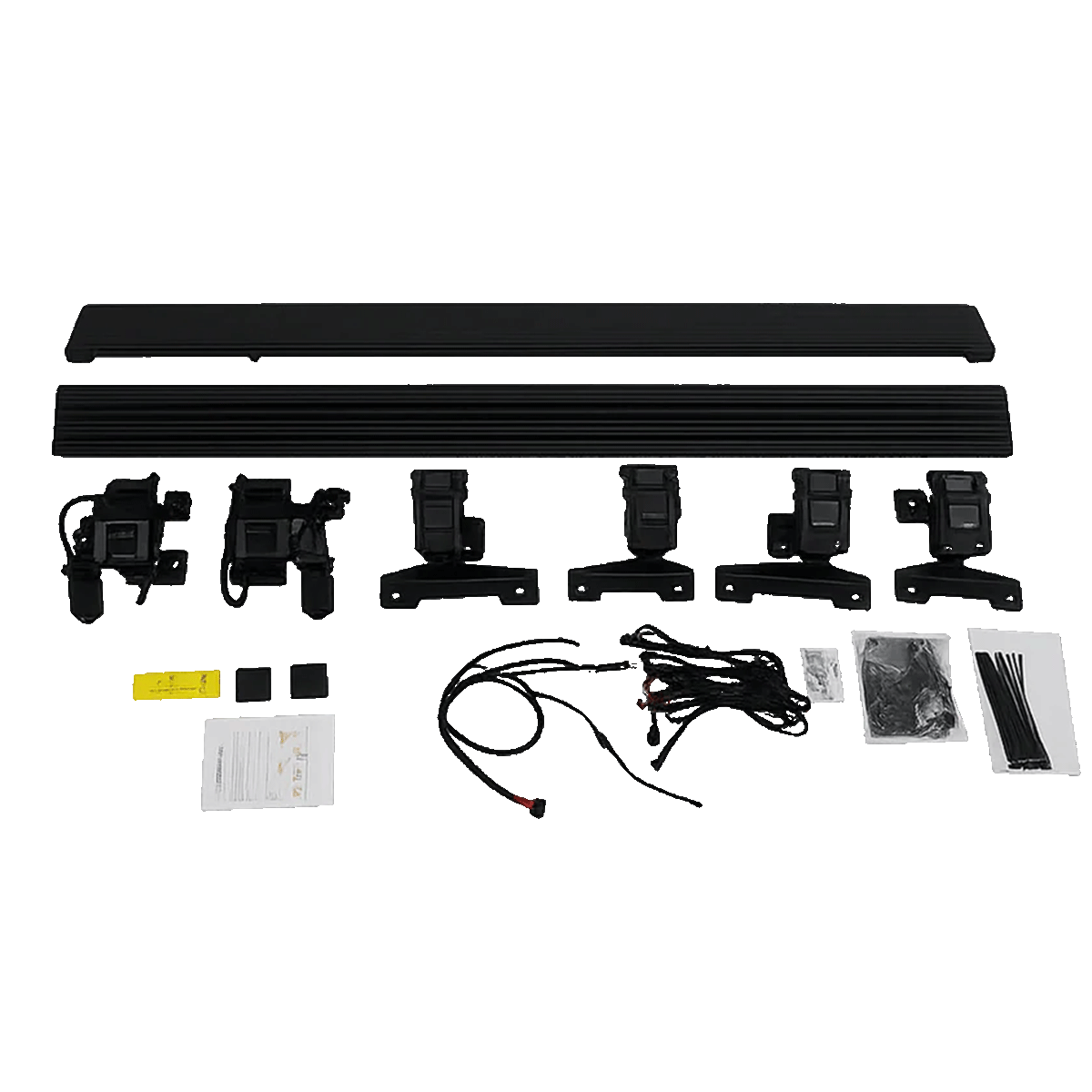 PLOMOR electric side steps installed on INEOS Grenadier 2023–2025 side view OEM+ LED running boards