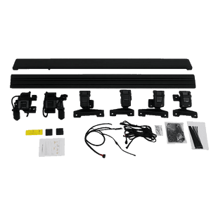 PLOMOR electric side steps installed on INEOS Grenadier 2023–2025 side view OEM+ LED running boards