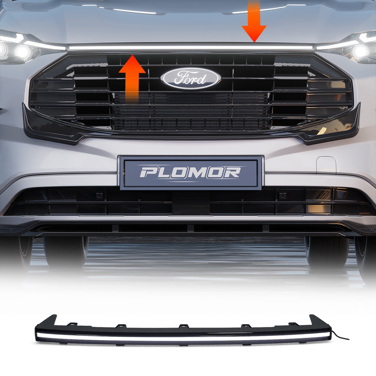 PLOMOR LED front grille for Ford Transit 2024+
