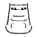 PLOMOR gloss black front lip body kit for Ford Transit ABS PP LED