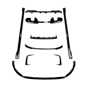 PLOMOR gloss black front lip body kit for Ford Transit ABS PP LED