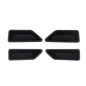 Close-up of the PLOMOR ABS Door Handle Insert, showing the anti-slip textured surface and custom shape that ensures a snug fit for small items like coins and cards.