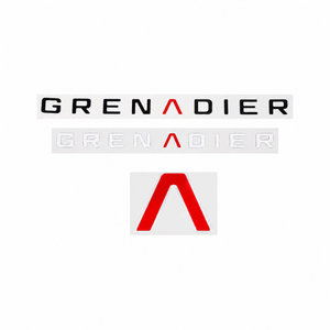 OEM style front bonnet and rear tailgate vinyl letter decals for Ineos Grenadier