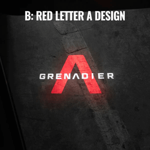 Red letter A projection LED puddle lights for Ineos Grenadier