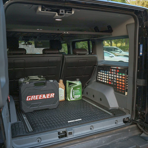 plomor modular trunk side storage system installed on INEOS Grenadier MOLLE panel