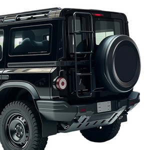 Close-up view of the PLOMOR Grenadier Donut Cover's scratch-resistant and weatherproof construction, highlighting the blend of ABS plastic and soft leather.