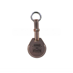Brown leather AirTag cover for Ineos Grenadier keychain, premium leather AirTag holder