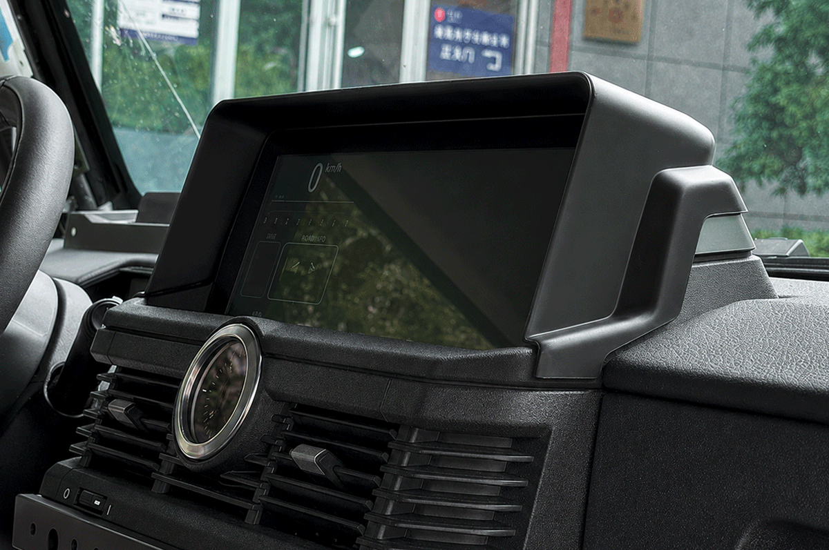 Anti-Glare Matte Black Surface - PLOMOR Grenadier Anti-Glare Dashboard Sunshade (LHD) – Matte Black 3M Fit