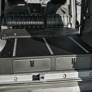 Flat rear cargo platform with twin drawer system installed on INEOS Grenadier