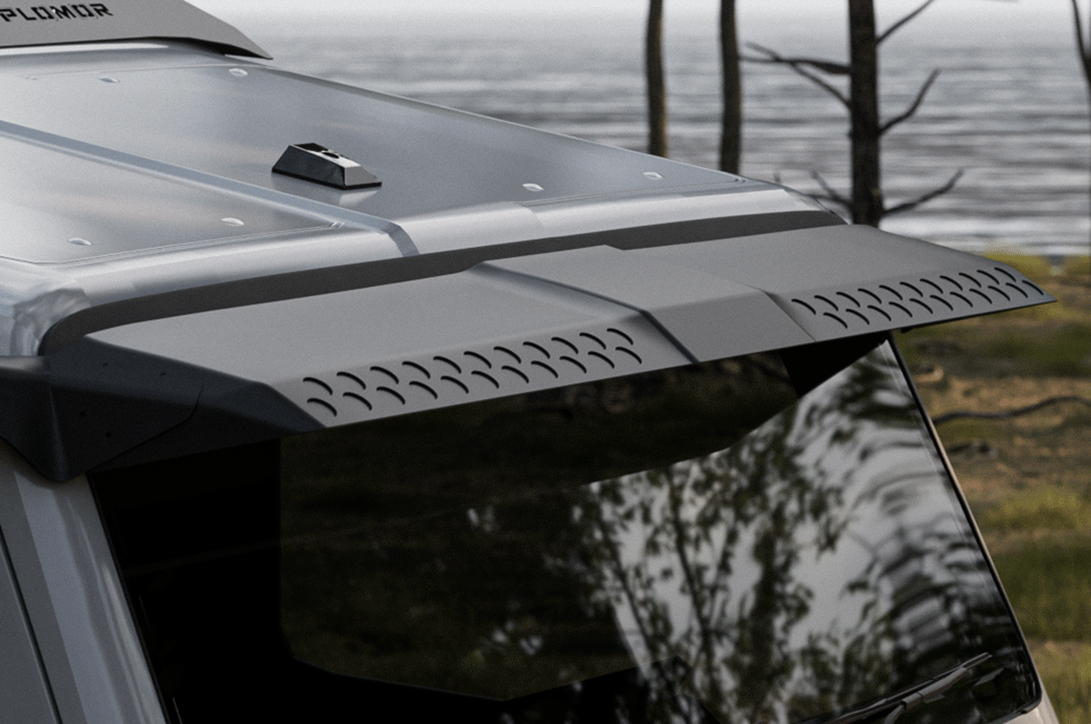 Effective Sun Protection - PLOMOR ABS Front Awning for INEOS Grenadier – Roof-Mounted Sunshade & Rain Protection
