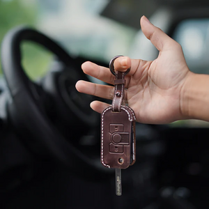 Premium leather keychain and AirTag cover for Ineos Grenadier, perfect gift accessory