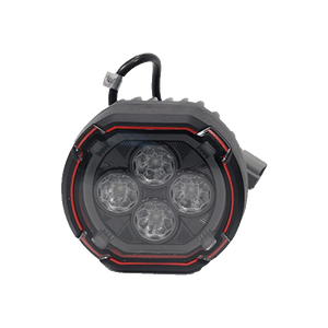 PLOMOR LED spotlights for Ineos Grenadier with white beam and amber halo DRL driving lights