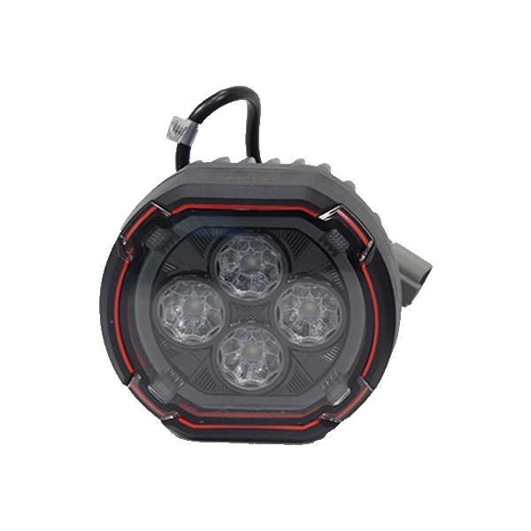 PLOMOR LED spotlights for Ineos Grenadier with white beam and amber halo DRL driving lights