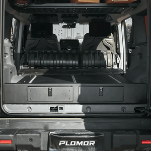 INEOS Grenadier overland drawer storage system installed in cargo area