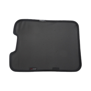 INEOS Grenadier skylight sunshade — single left panel, mesh side up with fabric edging and label visible.