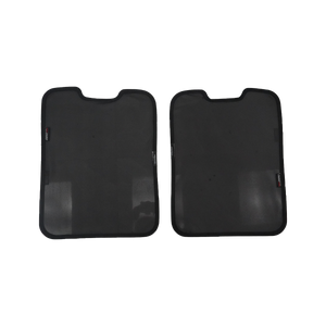 INEOS Grenadier skylight sunshades (mesh), left and right pair, front-facing with rounded corners and fabric edging.