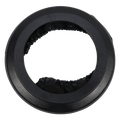 INEOS Grenadier donut-style spare tire cover with ABS shell and leather trim