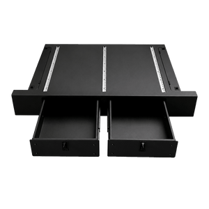 PLOMOR twin drawer storage system installed in INEOS Grenadier rear cargo area