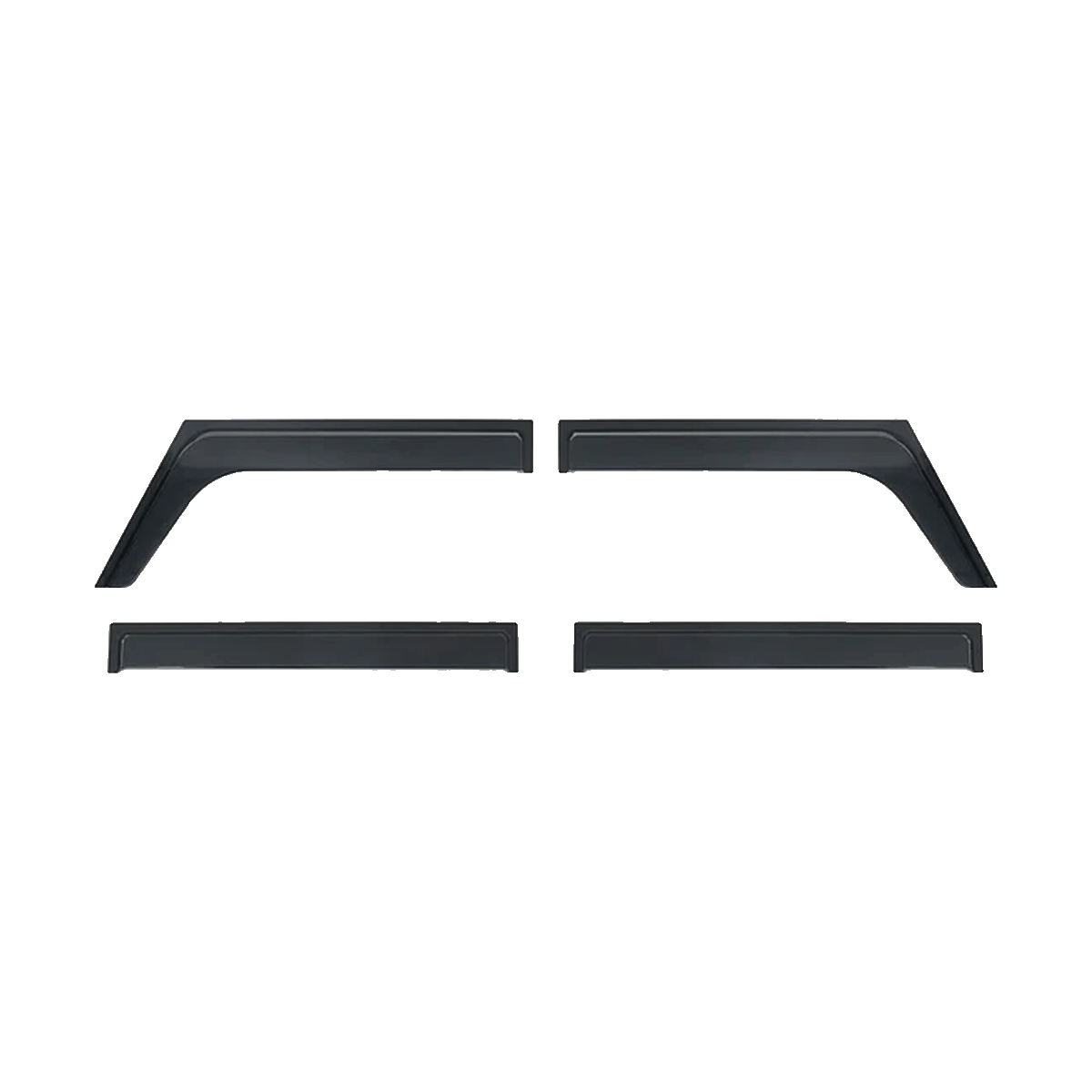 PLOMOR Ineos Grenadier 4PCS matte black side window deflectors front view