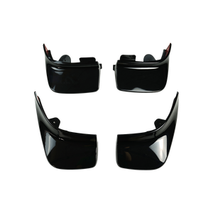 PLOMOR gloss black mud flaps for Range Rover L460 front view OEM fit