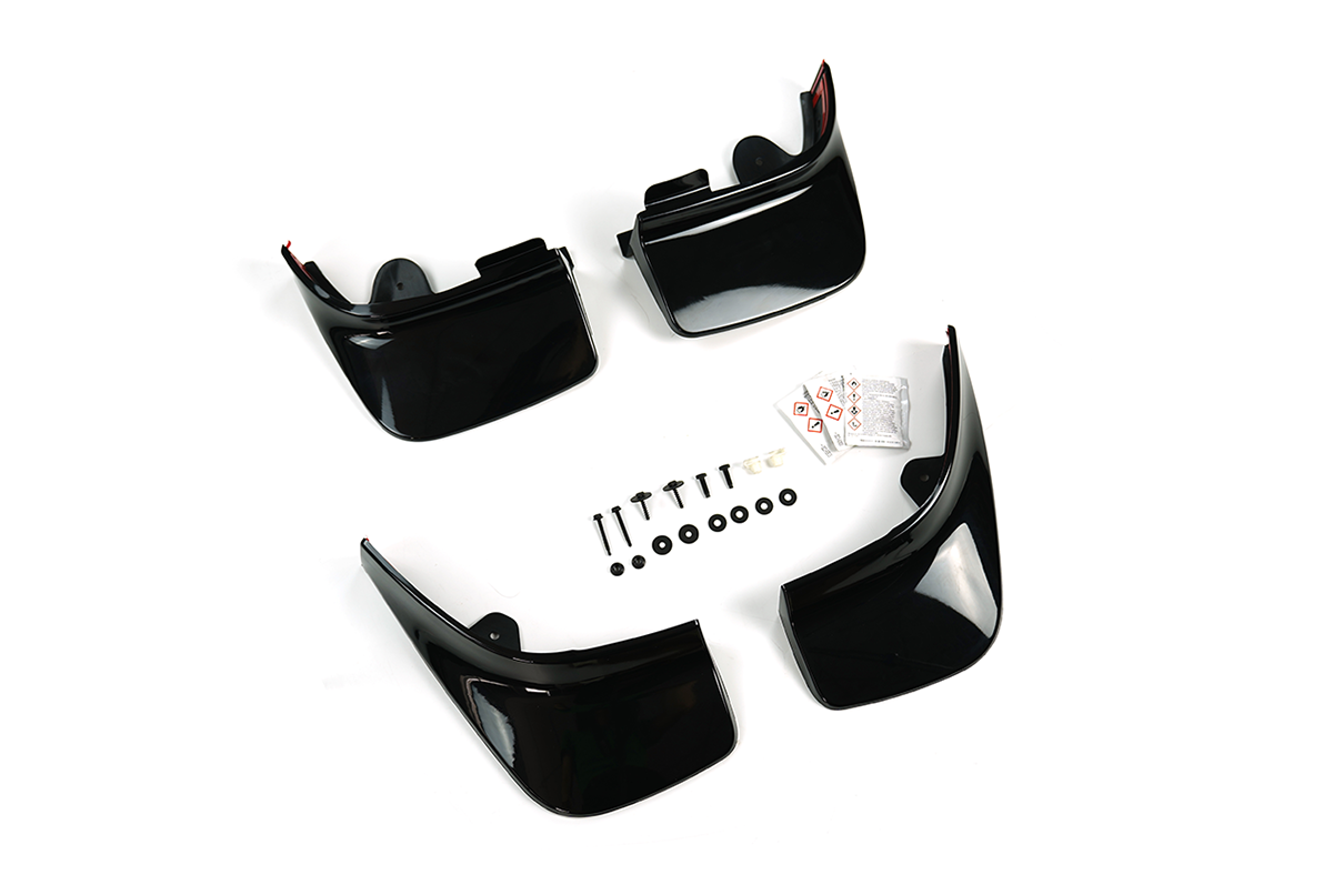Gloss Black Mudguards – PP Material  - PLOMOR Gloss Black Mud Flaps – Range Rover L460 OEM Fit Fender Protection