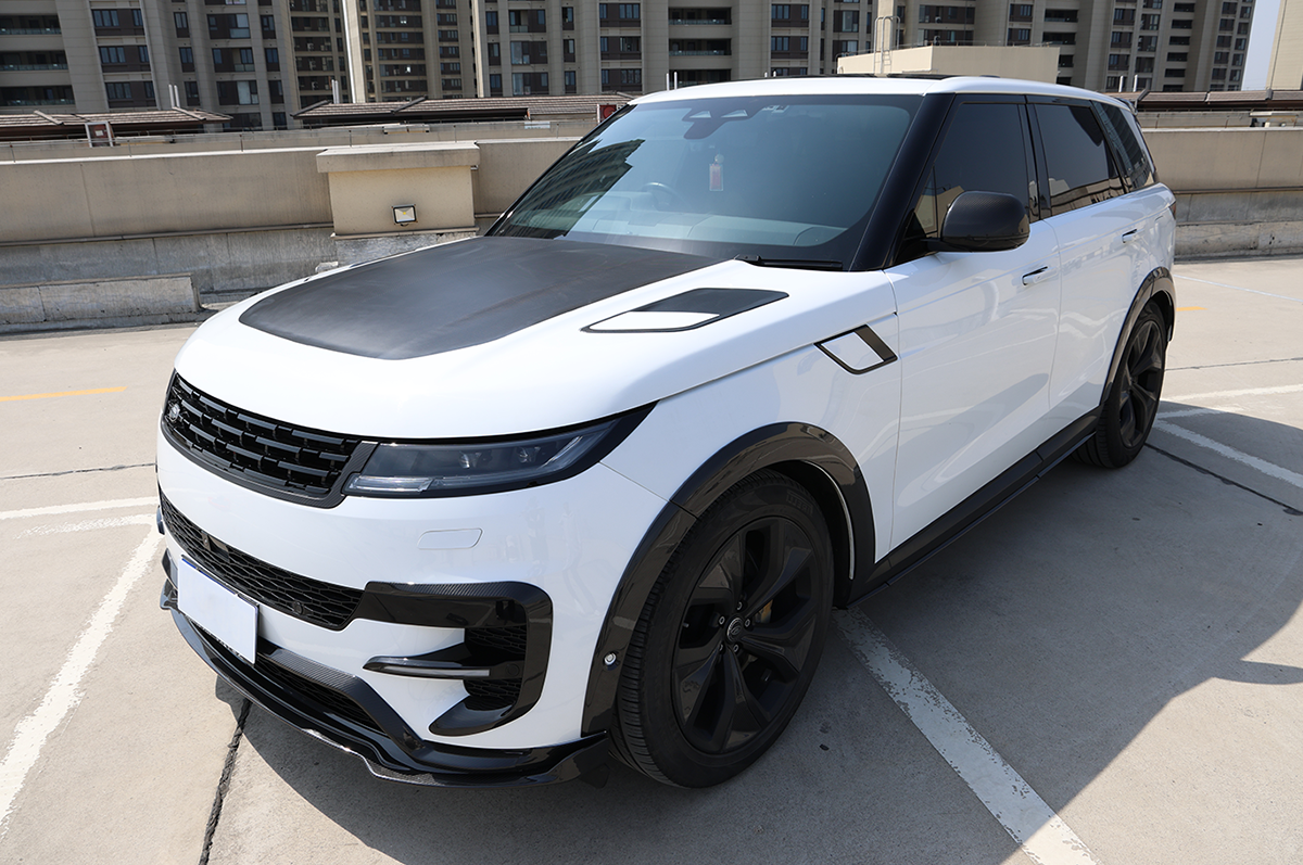 Roof Spoiler + Middle Wing Kit - PLOMOR Range Rover Sport L461 Carbon Fiber Roof & Middle Spoiler Kit