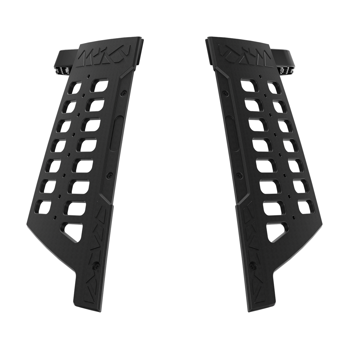 PLOMOR wide fender flare outer cover plates, vented design — left & right set, matte black for Toyota Land Cruiser LC250 / 1958