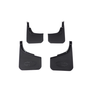 PLOMOR Defender 130 Union Jack Mud Flaps Installed | ABS OEM Fit