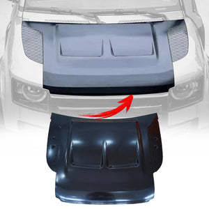 PLOMOR Carbon Fibre Bonnet for Land Rover Defender 90 and 110 L663