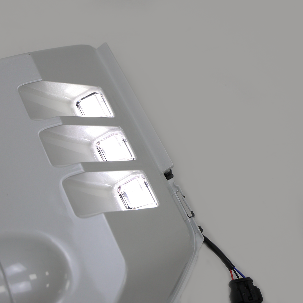 Gloss white fog light frame for Toyota Land Cruiser LC250 multifunction front fog light upgrade