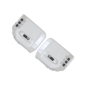 PLOMOR fog light garnish for LC250 — white ABS paired set, diagonal composition