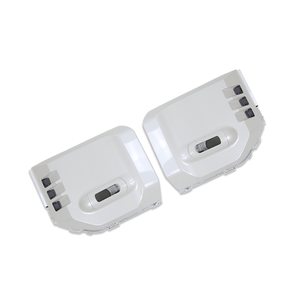 LC250 fog light trim — white ABS pair, angled view