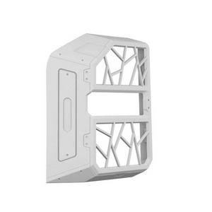 PLOMOR D-pillar embedded bar guard for Toyota Land Cruiser LC250 / Land Cruiser 1958 (2024+), MOLLE window guard design in white studio view, magnesium-aluminium construction.