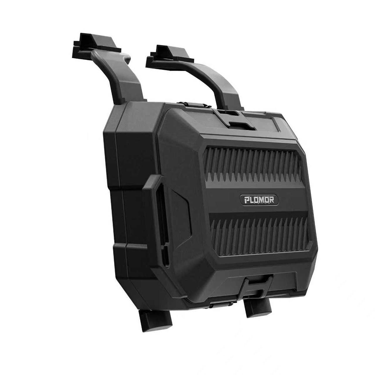 PLOMOR side-mounted D-pillar storage box for Toyota Land Cruiser LC250 / Land Cruiser 1958 (2024+), lightweight black design, durable and weather-resistant, installs without drilling.