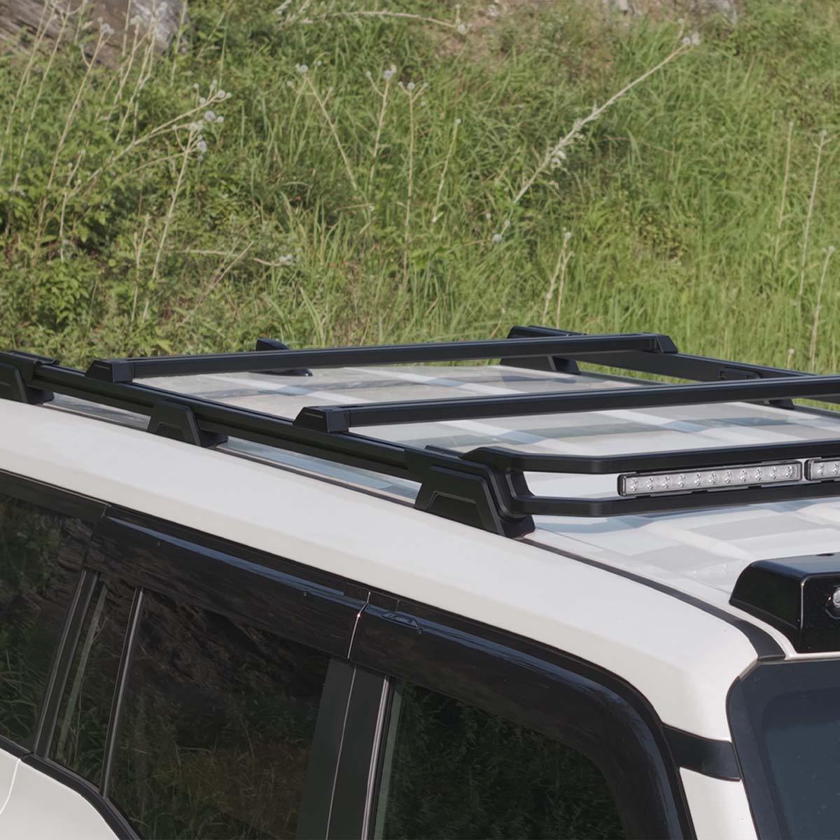 Toyota Land Cruiser LC250 & GX550 Aluminum Roof Rack Frame with Integrated Triple LED Light (2024–2027)