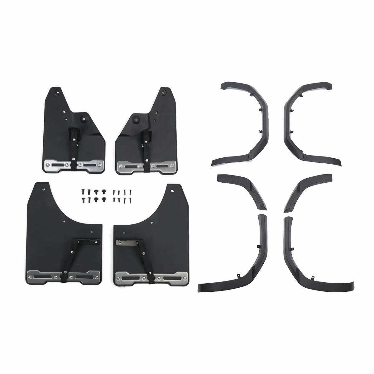 Close-up of PLOMOR premium rubber mud flaps for Toyota Land Cruiser LC250