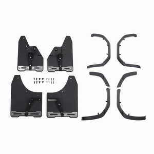 Close-up of PLOMOR premium rubber mud flaps for Toyota Land Cruiser LC250